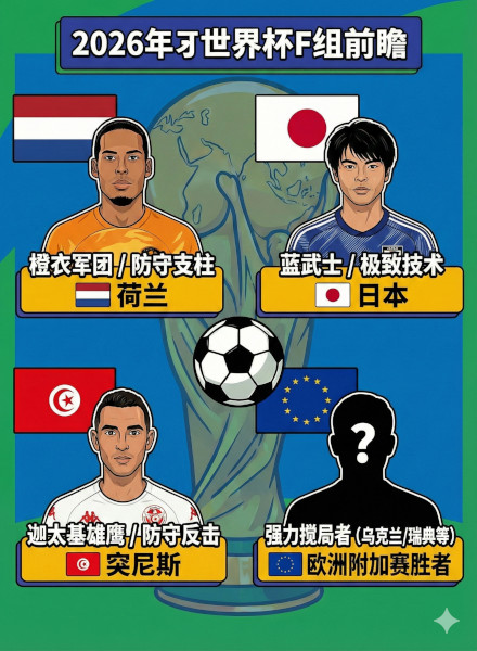 2026世界杯深度F组前瞻：橙色风暴与蓝武士的“技术流”巅峰博弈